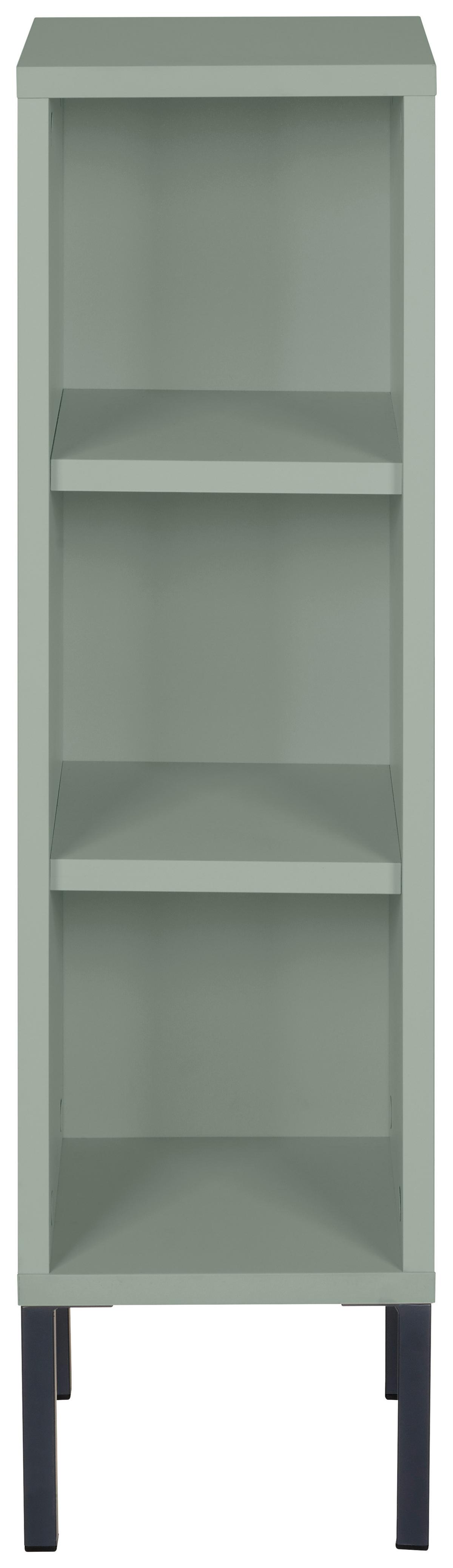 REGAŁ NISKI DLA NIEMOWLĄT MIA 0429-UR_00 - zielony/antracytowy, Basics, materiał drewnopochodny/metal (25/89/25cm) - Jimmylee