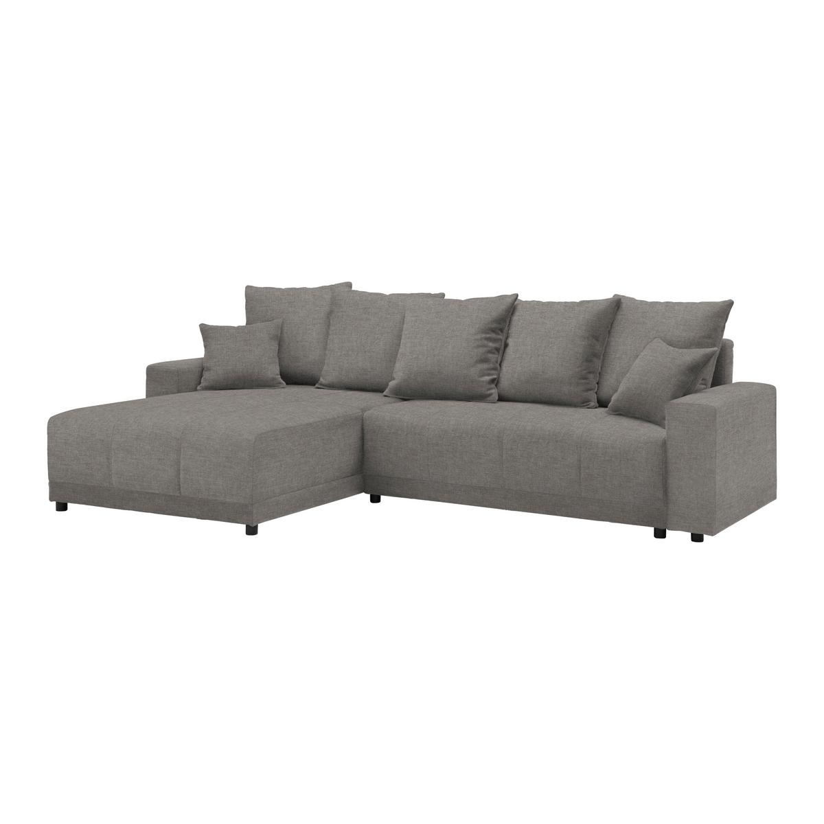 Ecksofa Alatri Dunkelgrau - Dunkelgrau/Schwarz, MODERN, Kunststoff/Textil (289/90/176cm) - Based