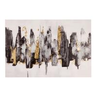 Keilrahmenbild Acryl ACRYL - Gelb/Schwarz, Holz/Kunststoff (120/80cm) - Premium Living