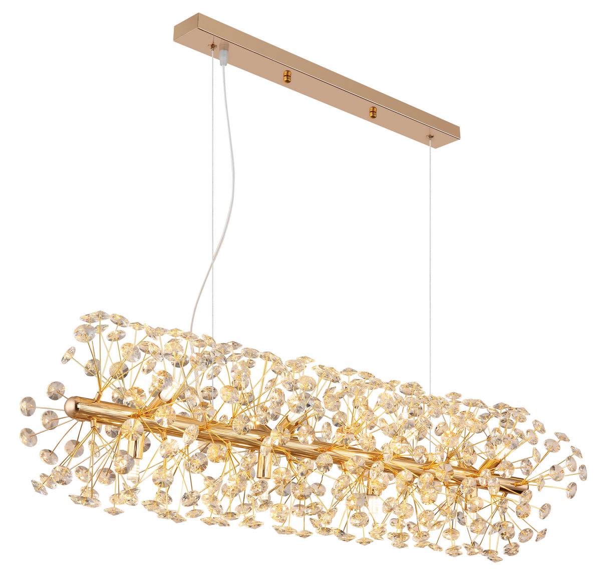 KRISTALL-HÄNGELEUCHTE 64135H4   KATRINA - Klar/Transparent, Lifestyle, Glas/Kunststoff (90/30/150cm) - Globo