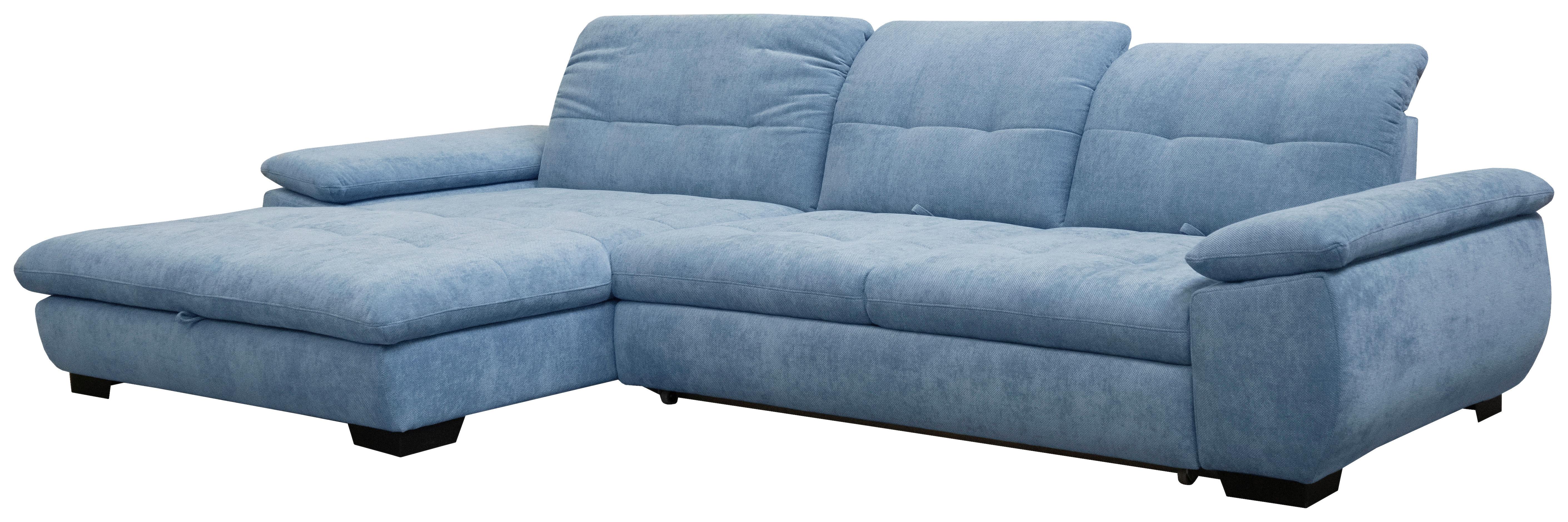 Coltar BELLAGIO - albastru, Modern, carton/material pe bază de lemn (198/328cm) - Premium Living