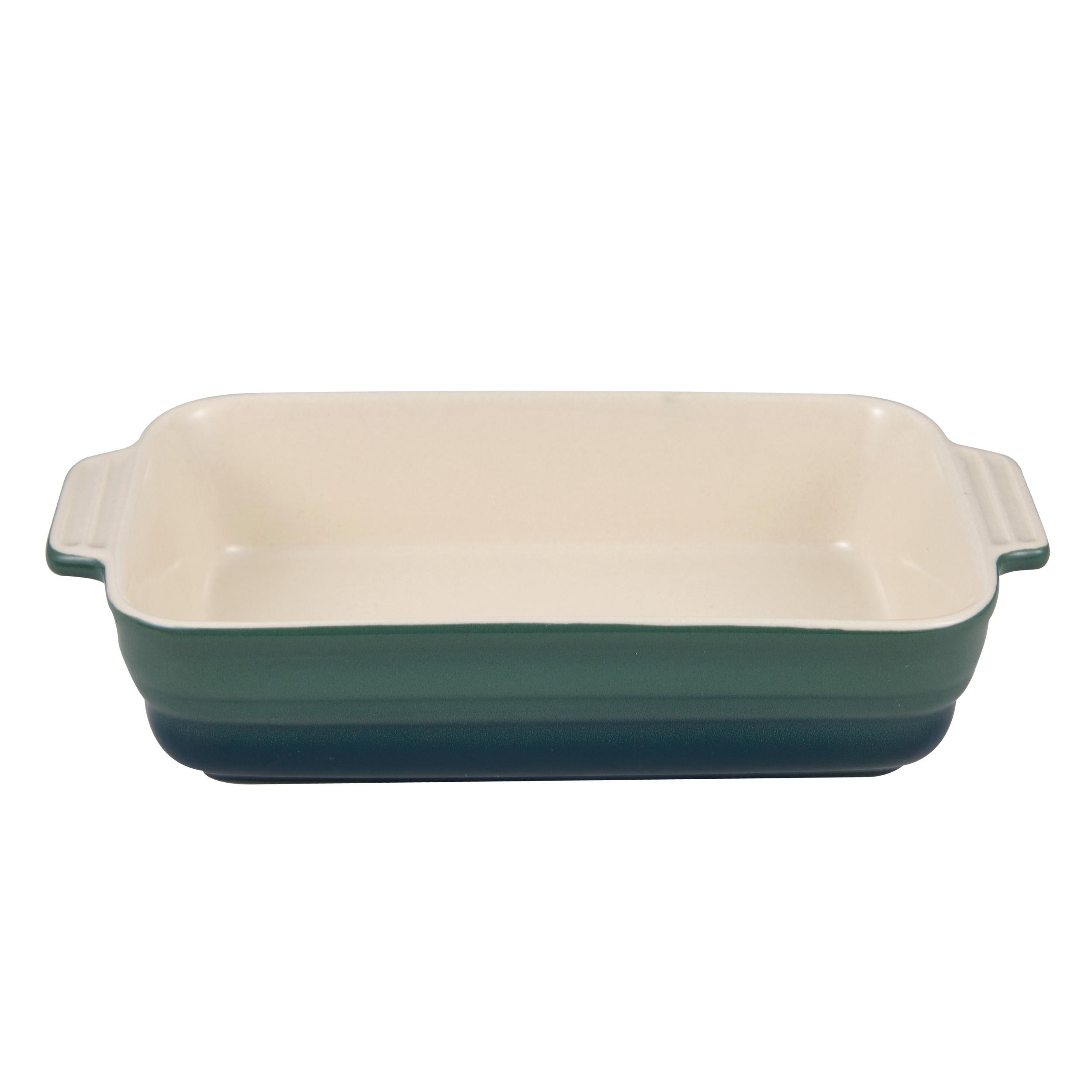 Auflaufform Elisa L Grün - Grün, Konventionell, Keramik (37,7/20,9/6,9cm) - Modern Living