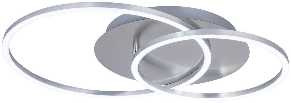 LAMPA SUFITOWA LED FONTANA *SBN* - kolor aluminiowy, Design, tworzywo sztuczne/metal (54,7/40/7cm) - Novel