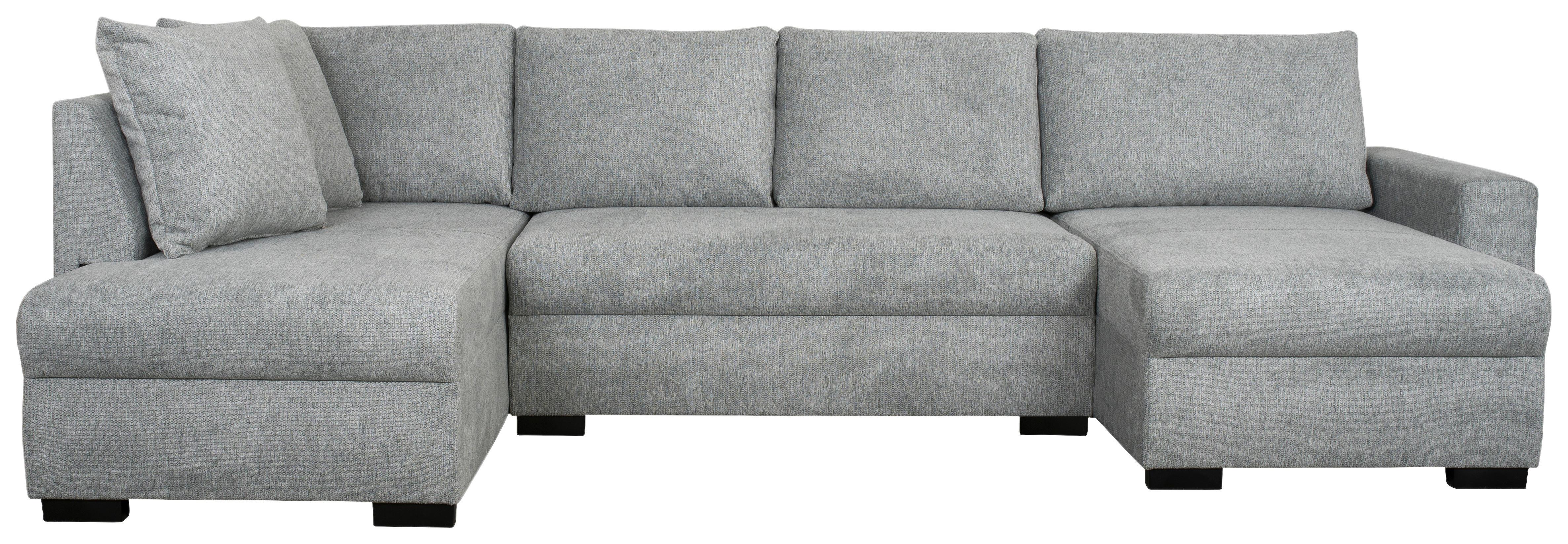 Kutna Garnitura Town - siva/crna, Moderno, tekstil/plastika (312/90/169cm) - Modern Living