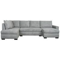 Kutna Garnitura Town - siva/crna, Moderno, tekstil/plastika (312/90/169cm) - Modern Living
