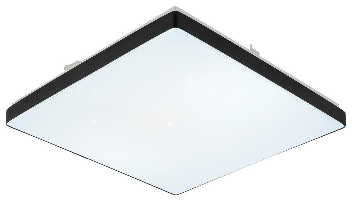 LED Mennyezeti Lámpa Jannek 33/33cm - fekete, Modern, műanyag/fém (33/33/5cm) - Premium Living