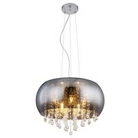 HÄNGELEUCHTE KALLA D/H: 440/1200CM RAUCH - Klar/Chromfarben, Basics, Glas/Metall (44/120cm) - Globo