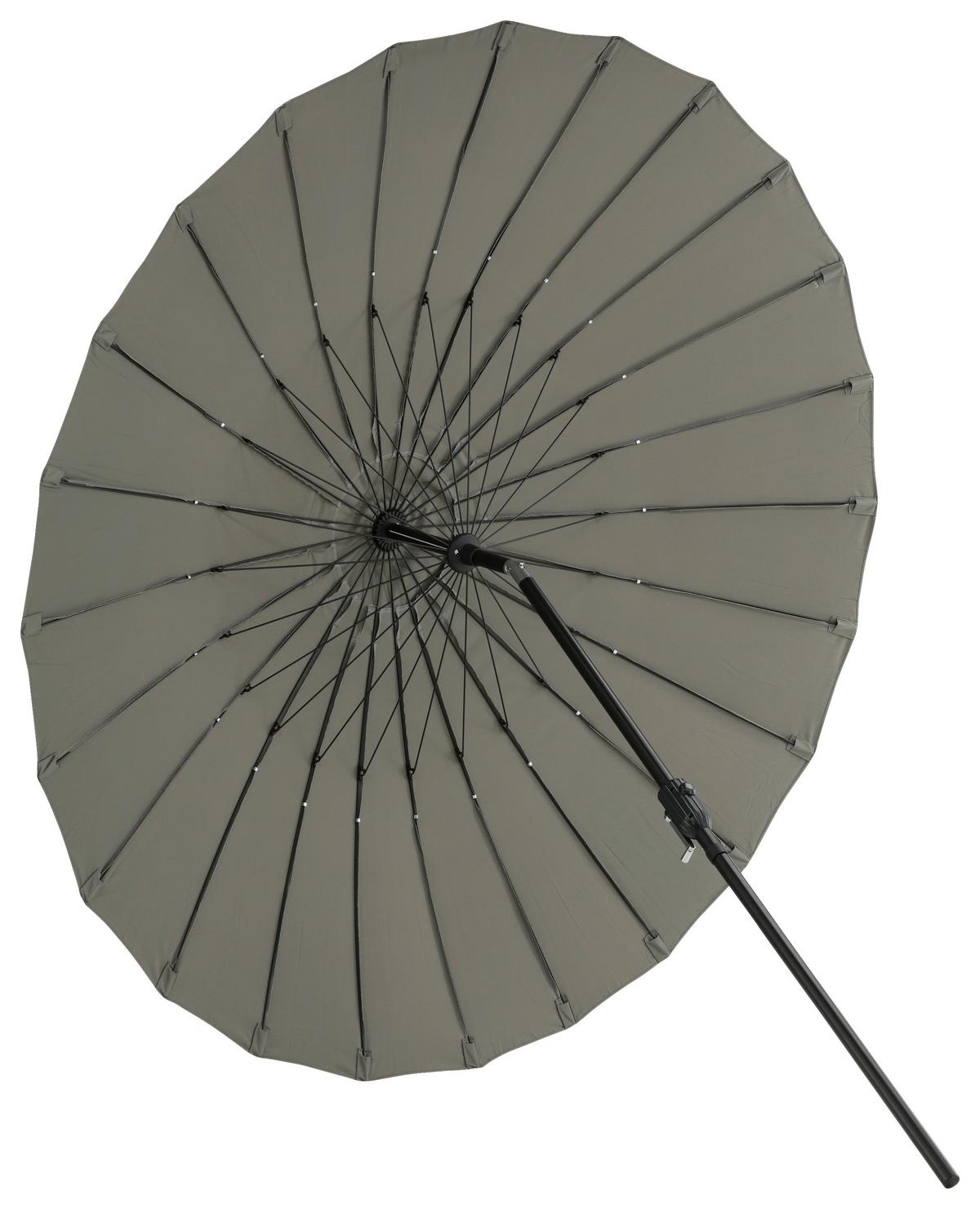 Sonnenschirm Palmetto ca. 270x270 Grau - Grau, KONVENTIONELL (270/270cm) - Gardenson