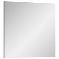 Stensko Ogledalo Salsa, Bela, Srebrna - bela/visoki sijaj, Design, steklo/leseni material (60/70/2cm) - MID.YOU