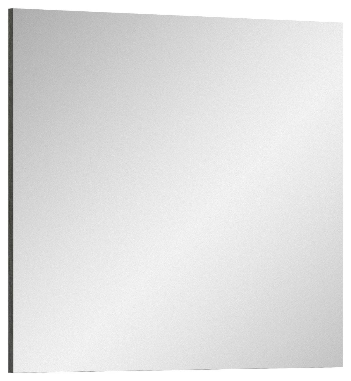 Stensko Ogledalo Salsa, Bela, Srebrna - bela/visoki sijaj, Design, steklo/leseni material (60/70/2cm) - MID.YOU