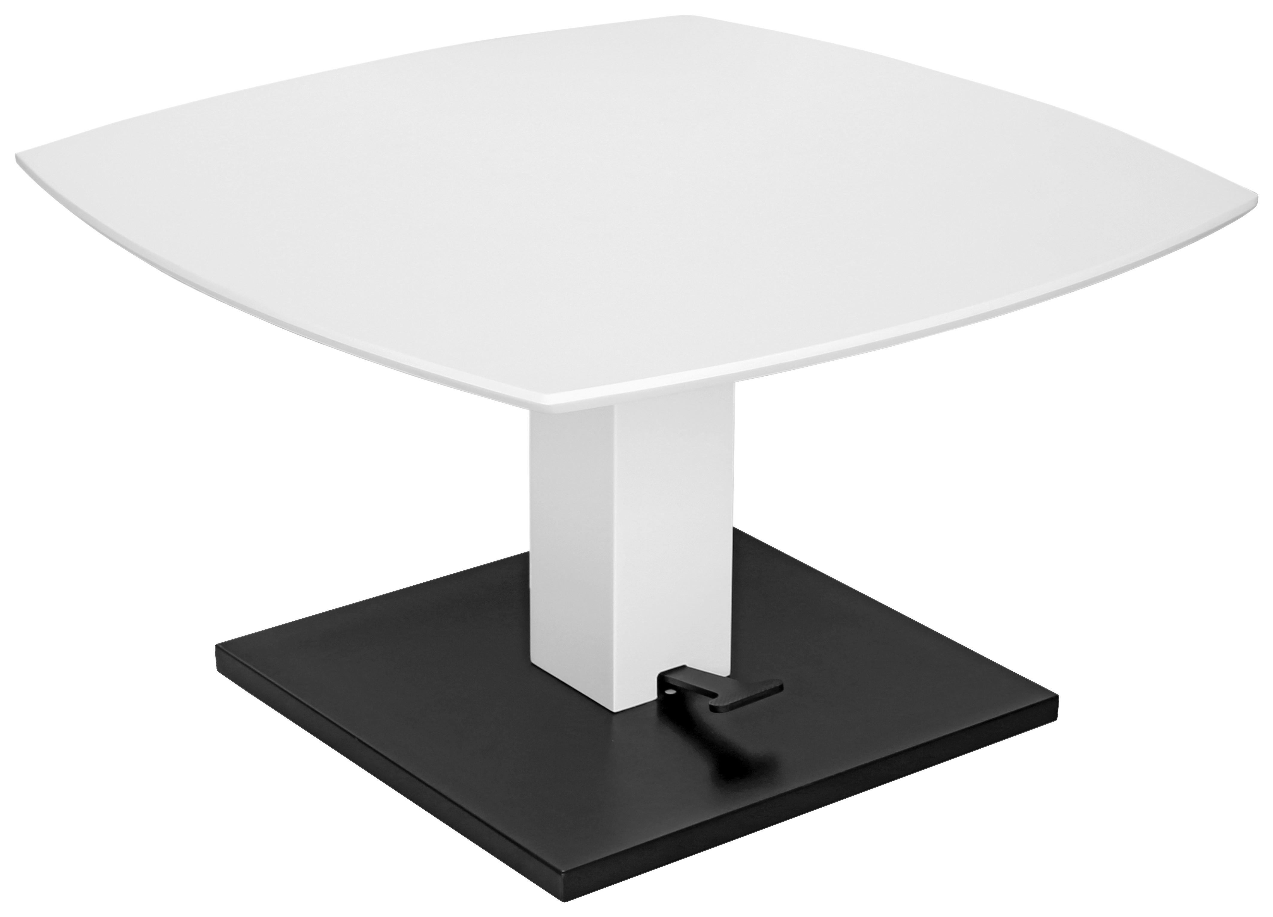 STOLIK KAWOWY METZ -EXKLUSIV- - czarny/biały, Design, materiał drewnopochodny/metal (80/80/47-66cm) - Novel