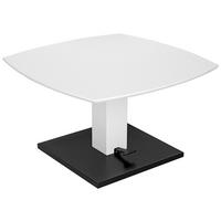 STOLIK KAWOWY METZ -EXKLUSIV- - czarny/biały, Design, materiał drewnopochodny/metal (80/80/47-66cm) - Novel