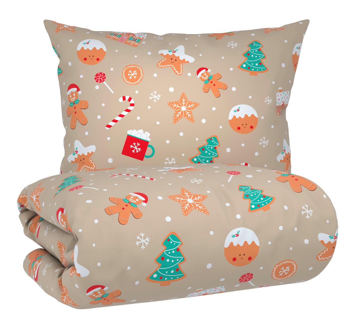 BETTWÄSCHESET LEBKUCHEN - Multicolor, Textil (160/210cm) - Mömax