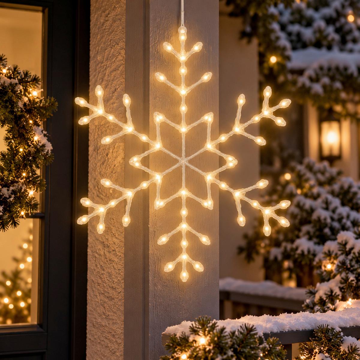 Außenleuchte Snowi Weiß - Weiß Hochglanz/Weiß, MODERN, Kunststoff (53/0,6/60cm)