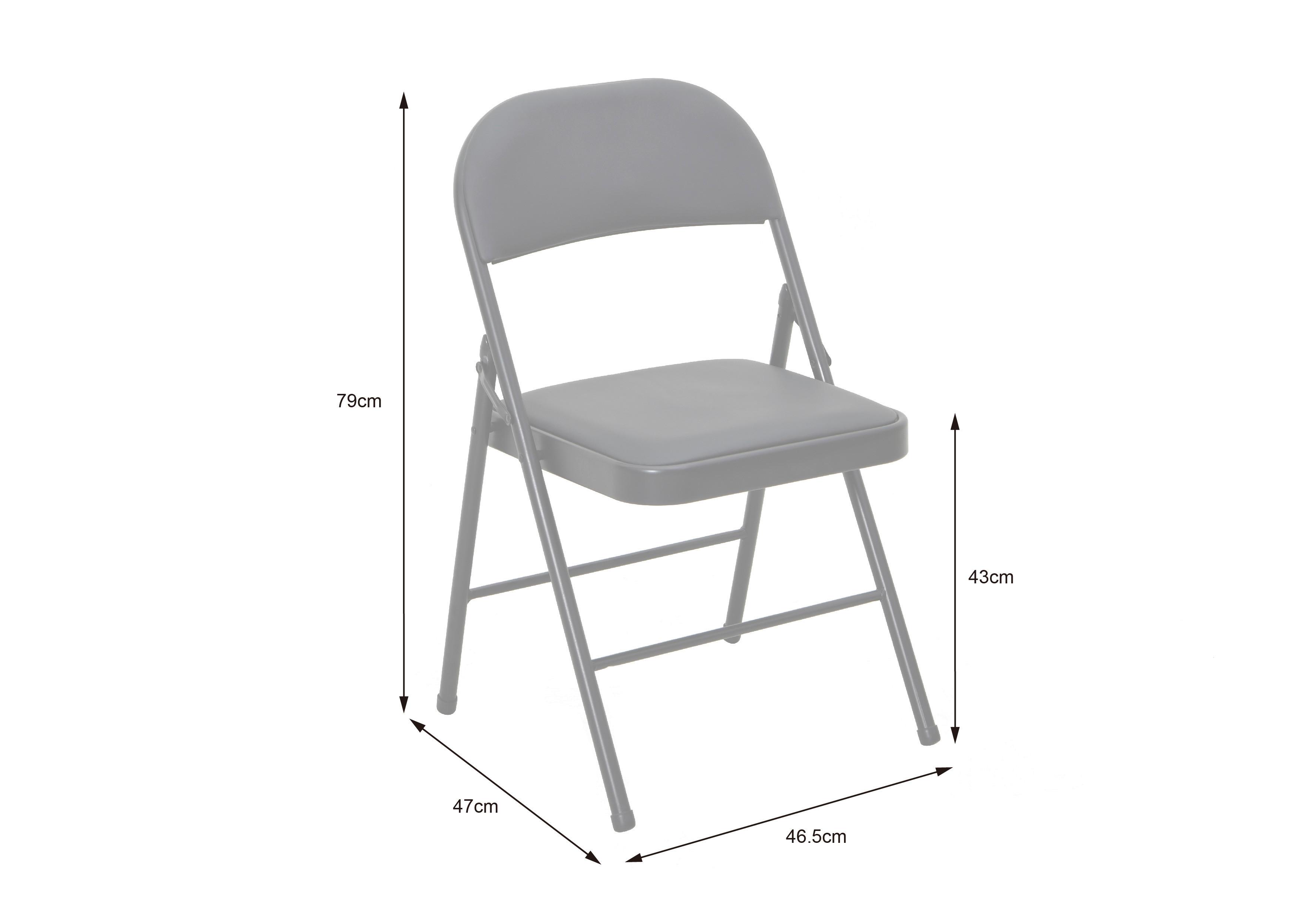 Zložljiv Stol Walter, Črna, Videz Usnja - črna, Moderno, kovina/tekstil (46,5/79/49cm)