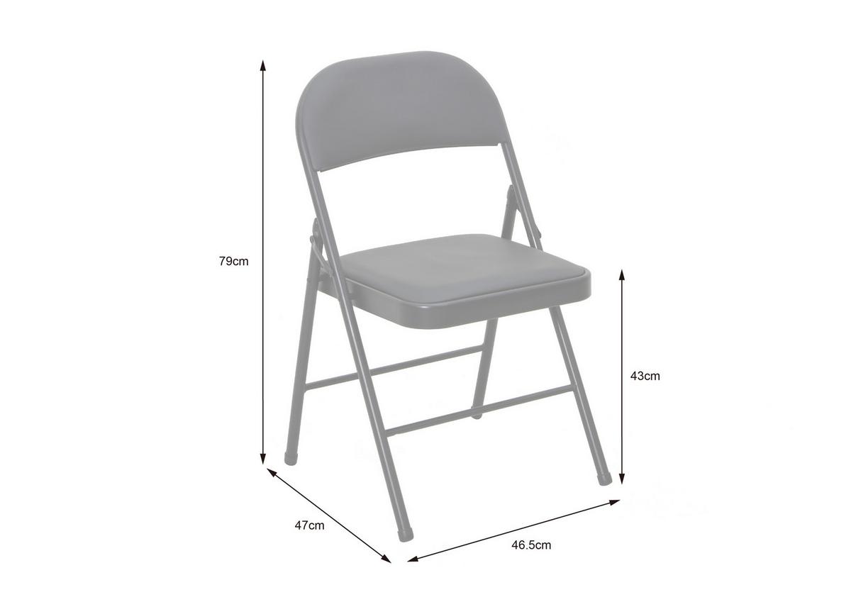 Zložljiv Stol Walter, Črna, Videz Usnja - črna, Moderno, kovina/tekstil (46,5/79/49cm)