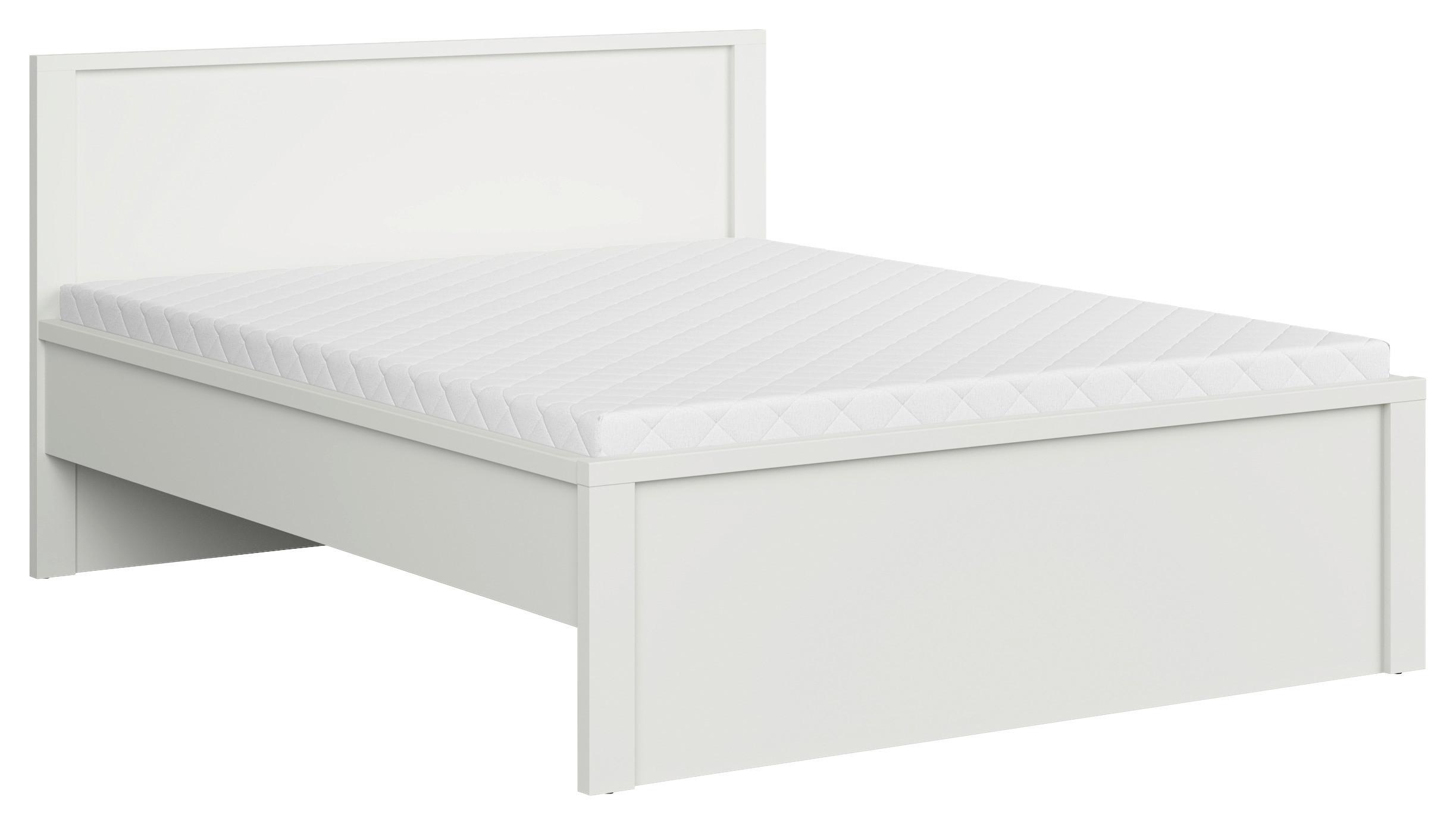 Bett Kaspian ca. 160x200 cm Weiß - Weiß, MODERN, Holzwerkstoff (160/200cm) - MID.YOU