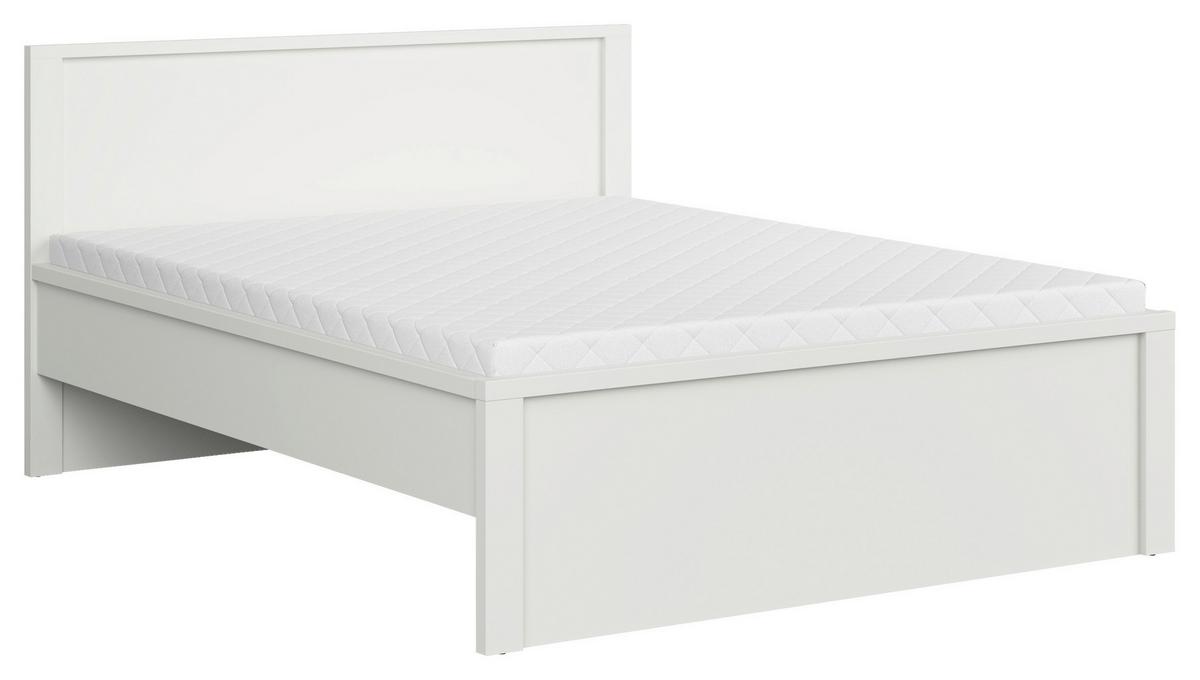 Bett Kaspian ca. 160x200 cm Weiß - Weiß, MODERN, Holzwerkstoff (160/200cm) - MID.YOU