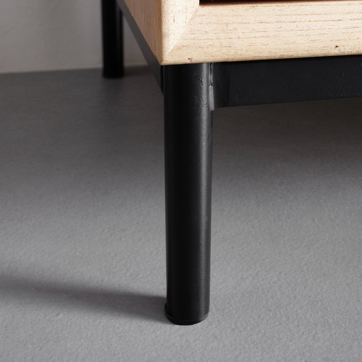 vitrine MILANO - Eschefarben/Schwarz, Modern, Glas/Holz (90/186/40cm) - Bessagi Home