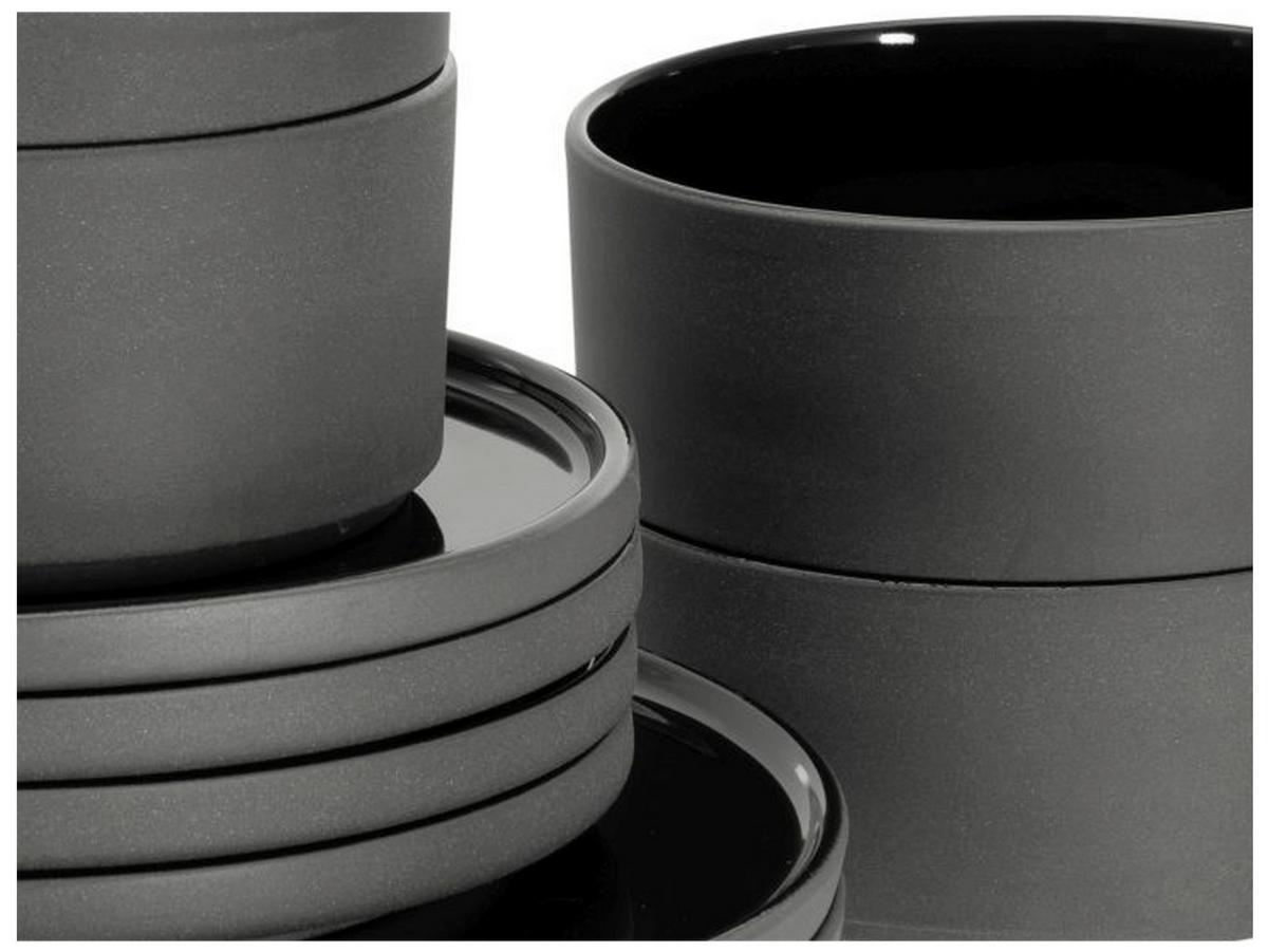 Set Krožnikov Futuro Black, 4-Delni - črna, Basics, keramika (26cm) - Creatable