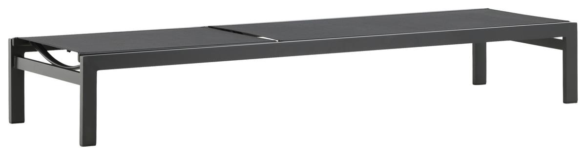 Sonnenliege Copacabana ca. 60x30x195 cm Schwarz - Schwarz, KONVENTIONELL, Metall (60/30/195cm) - Gardenson