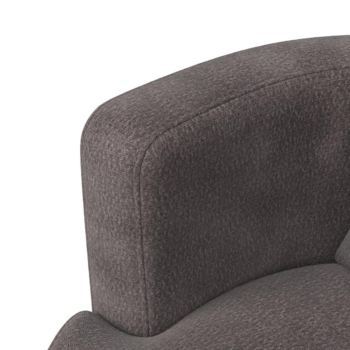 Sessel Marieta Chenille Braun - Schwarz/Braun, MODERN, Holz/Textil (76/84/78cm)