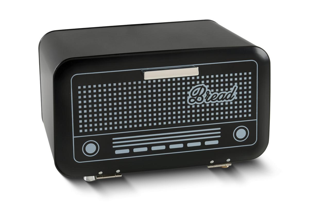 Brotbox Radio Schwarz/Weiß - Schwarz/Weiß, MODERN (33,5/17/19cm) - Mömax