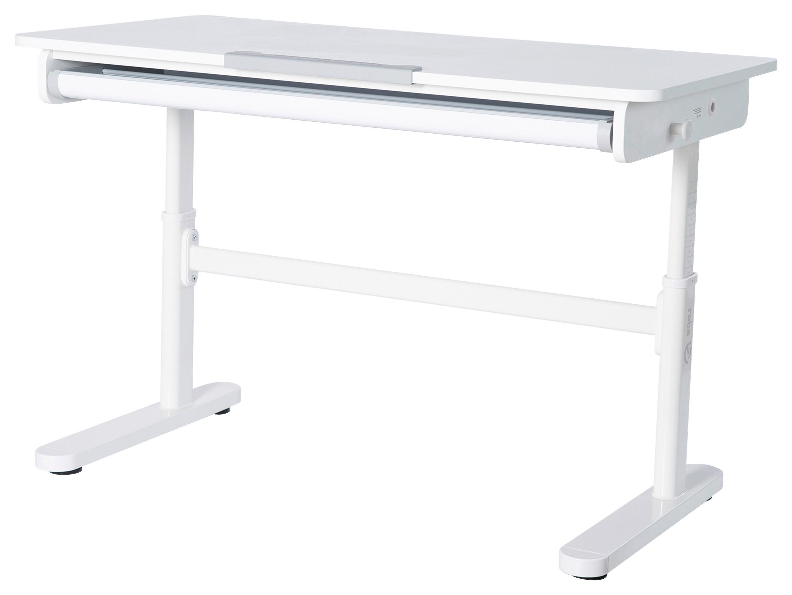 Íróasztal Állítható Magasságú Smart Grow - fehér, Modern, faalapú anyag/fém (109,5/62-78/60cm) - Roba