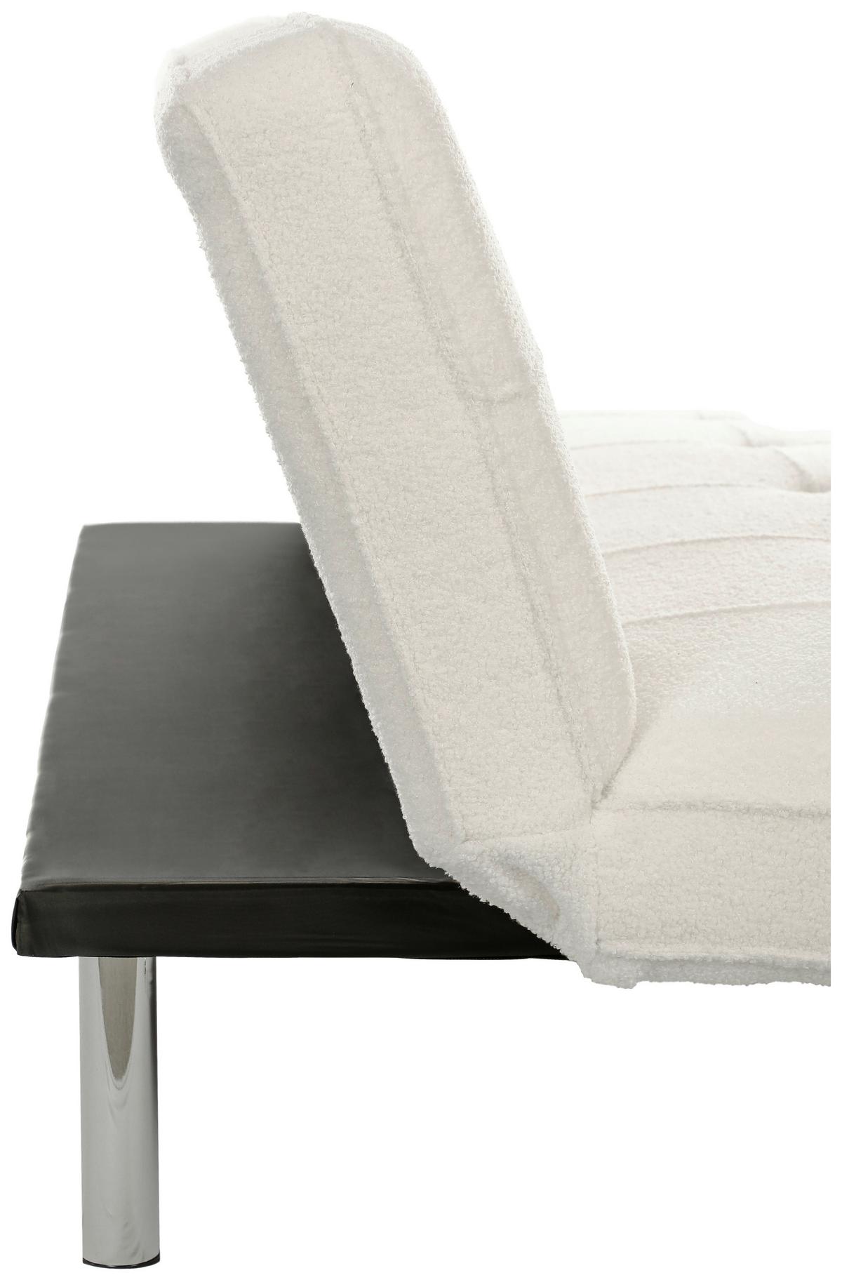 Zofa S Posteljno Funkcijo Billund, Bela - srebrne barve/bela, Basics, kovina/tekstil (179/75/90cm) - Livetastic