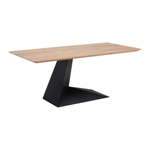 Esstisch Valera in Wildeiche ca. 180x90x74cm - Wildeiche/Schwarz, Design, Holz/Metall (180/90/74cm) - Premium Living