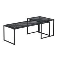 Satztisch Wl7.329 - Schwarz, Design, Glas/Metall (100/40/35cm) - MID.YOU