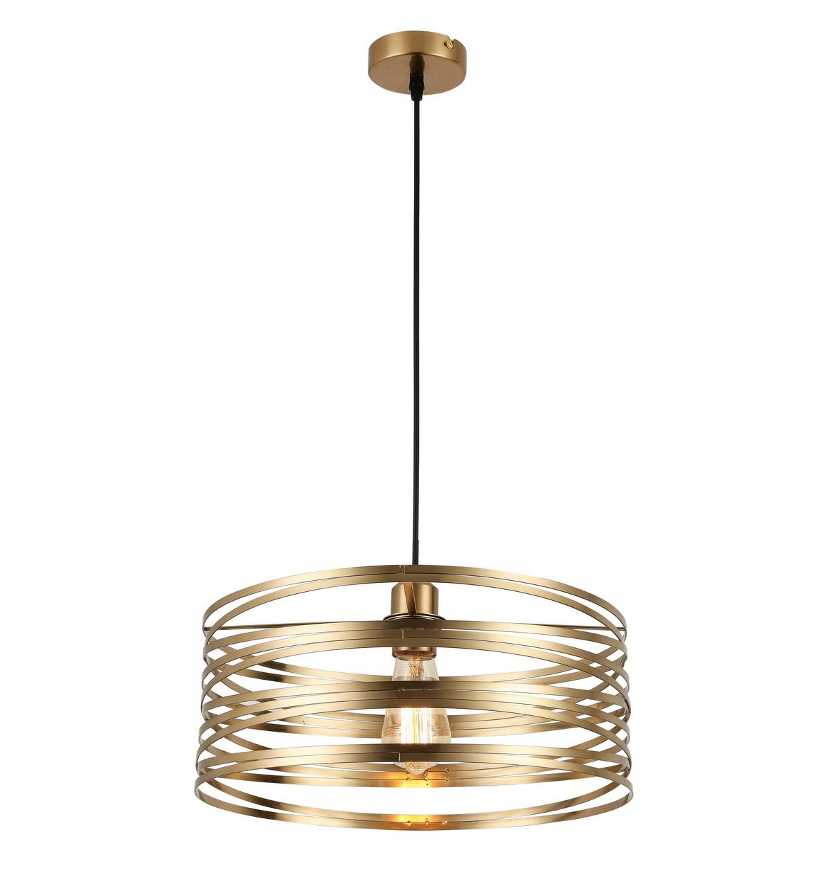 Függőlámpa Silvain - fekete/sárgaréz, Modern, műanyag/fém (40/120cm) - Modern Living