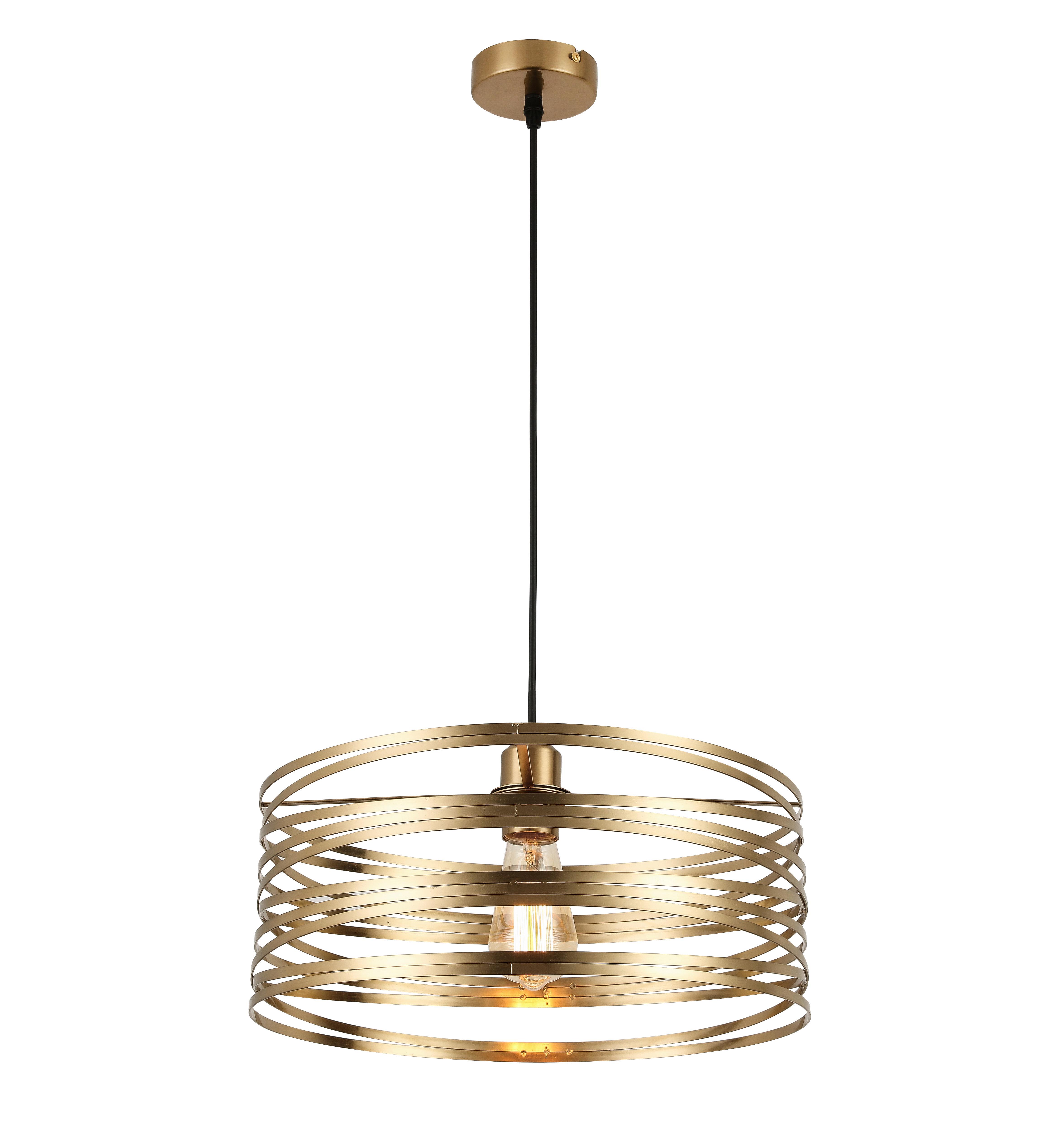 HÄNGLAMPA SILVAIN - mässingsfärgad/svart, Modern, metall/plast (40/120cm) - Modern Living
