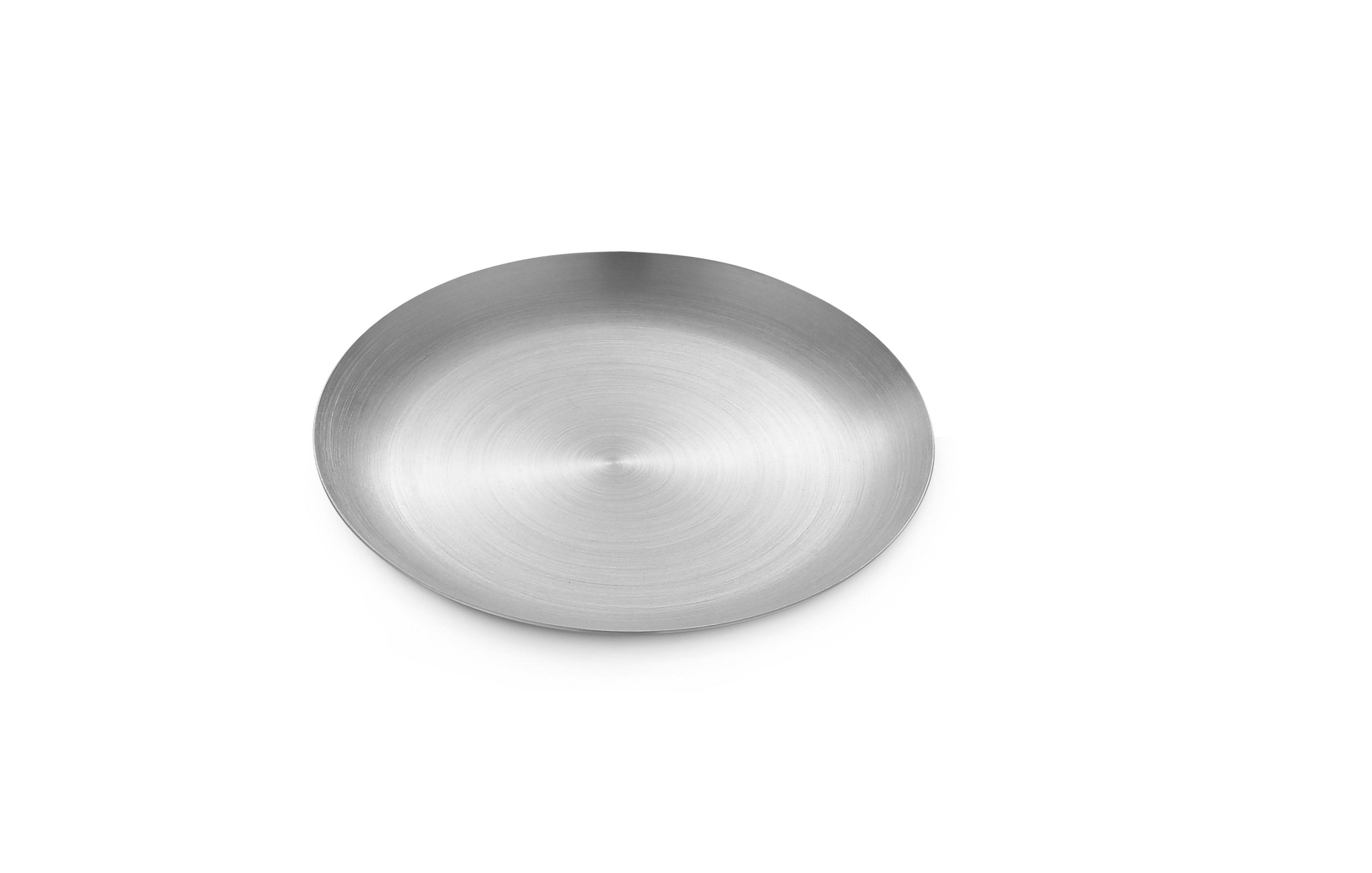 Kerzenteller Aurora in Silberfarben Ø ca. 12 cm - Silberfarben, Metall (12/1,4cm) - Modern Living