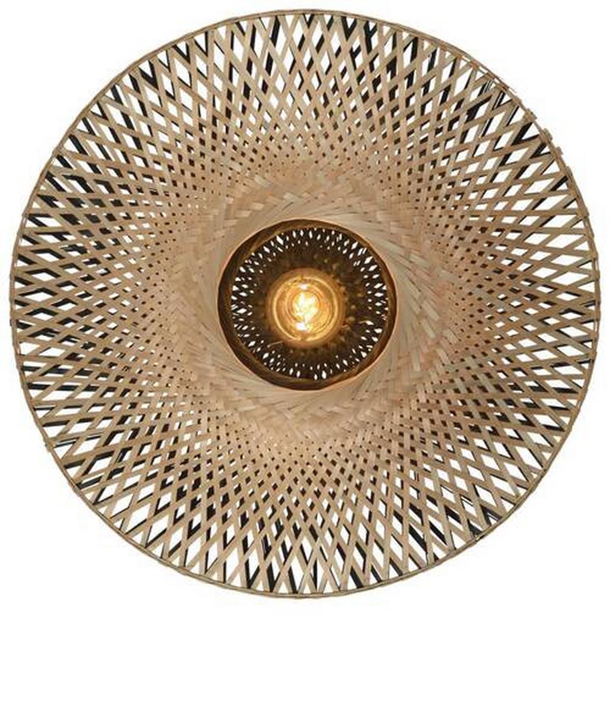 KINKIET KALIMANTAN/W12/BN - czarny/jasnobrązowy, Design, materiały naturalne (47/13cm) - Good & Mojo