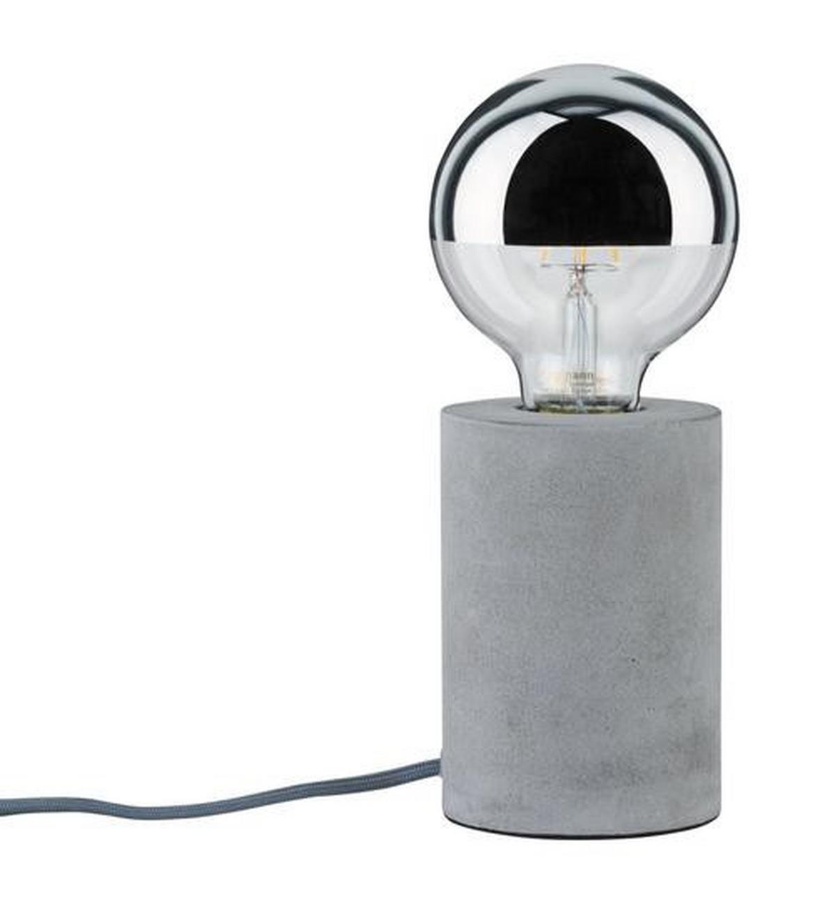 Tischleuchte Mik in Grau max. 20 Watt - Grau, Design, Stein (22/13cm) - Paulmann