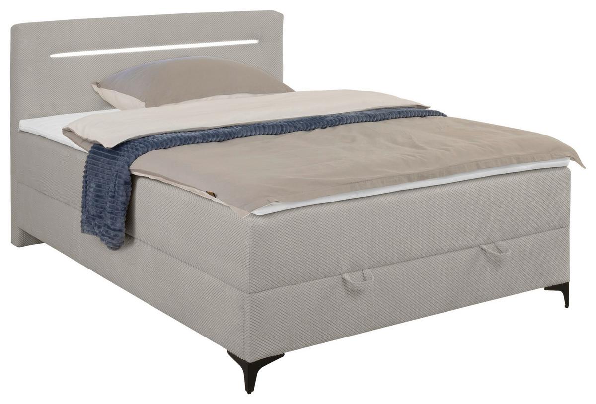 Boxbett Jerry Beige ca. 120x200cm - Beige/Schwarz, KONVENTIONELL, Textil (120/200cm) - Mömax