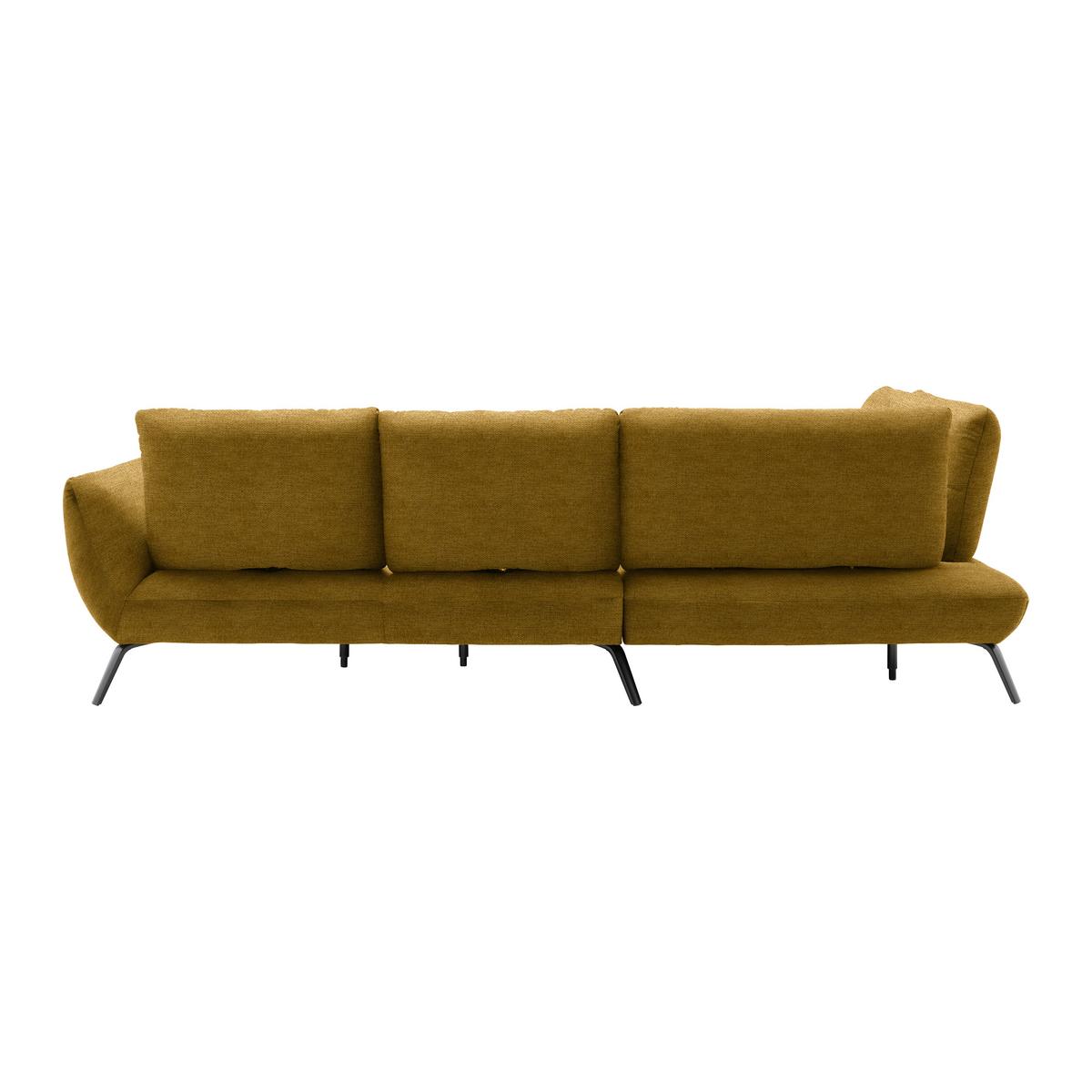 Wohnlandschaft Trendy Senfgelb - Senfgelb/Schwarz, Modern, Holzwerkstoff/Textil (250/93/310cm) - Premium Living