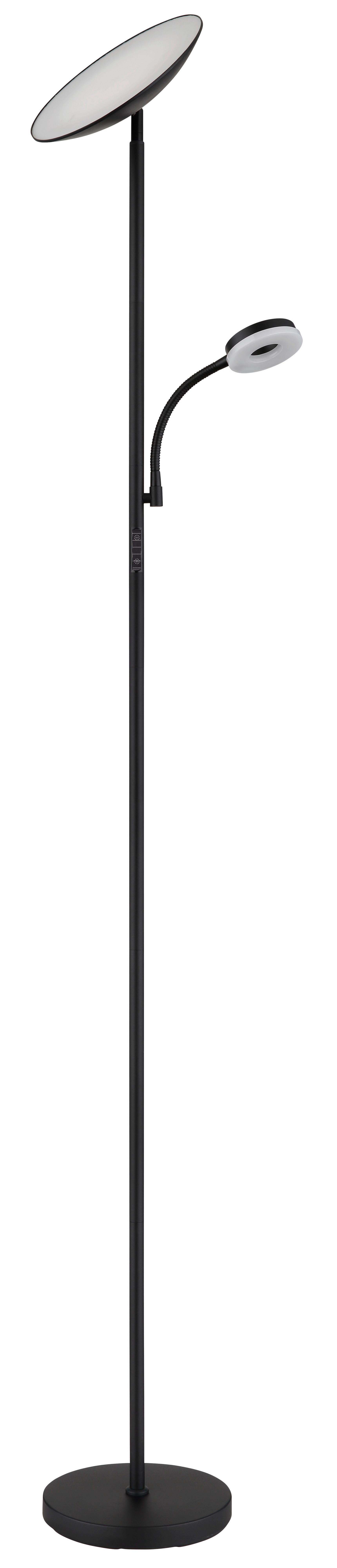 LED-DECKENFLUTER 58011 - Weiss/Schwarz, Design, Kunststoff/Metall (25/179cm) - Globo