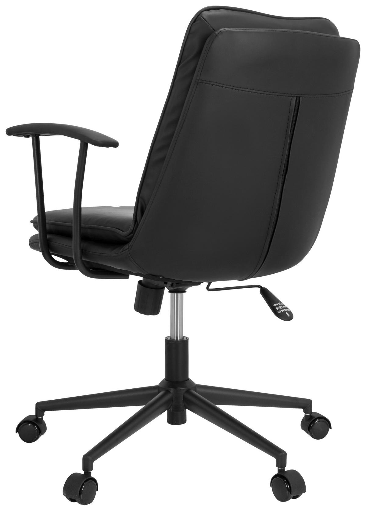 Pisarniški Stol Smallo, Črna - črna, Basics, kovina/umetna masa (59/84/59cm) - MID.YOU