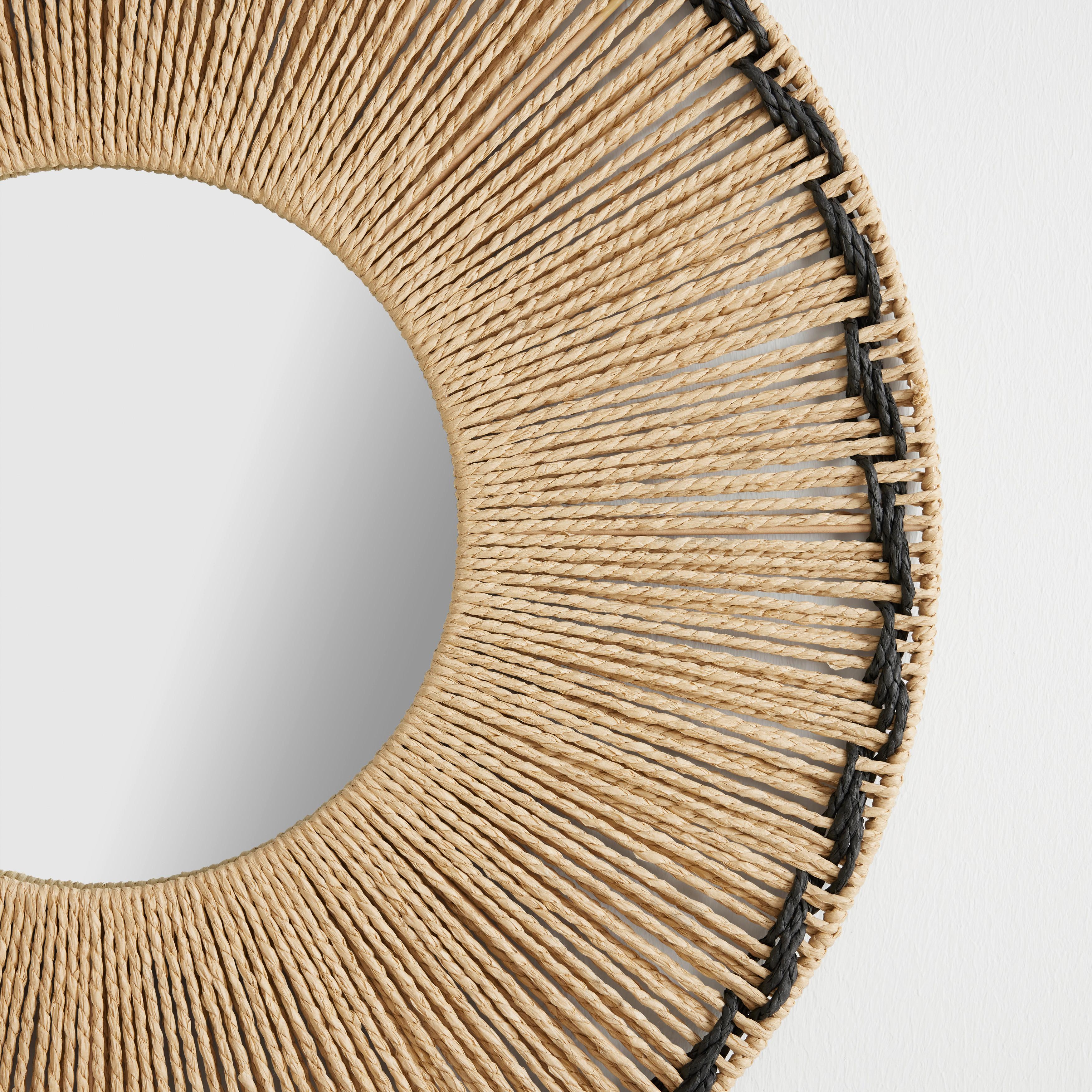 Wandspiegel Korfu Braun - Braun, ROMANTIK / LANDHAUS, Glas/Papier (65/65/1cm) - Premium Living