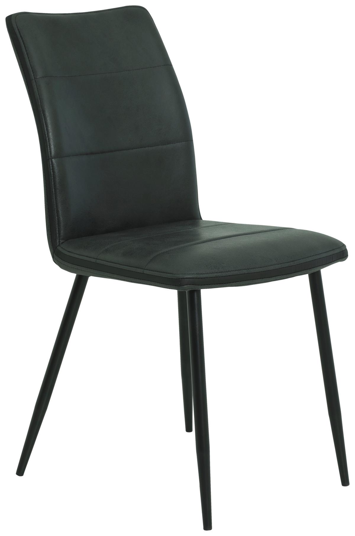 STUHL-SET Caroline S Anthrazit - Anthrazit/Schwarz, MODERN, Textil/Metall (44/87/57cm) - MID.YOU