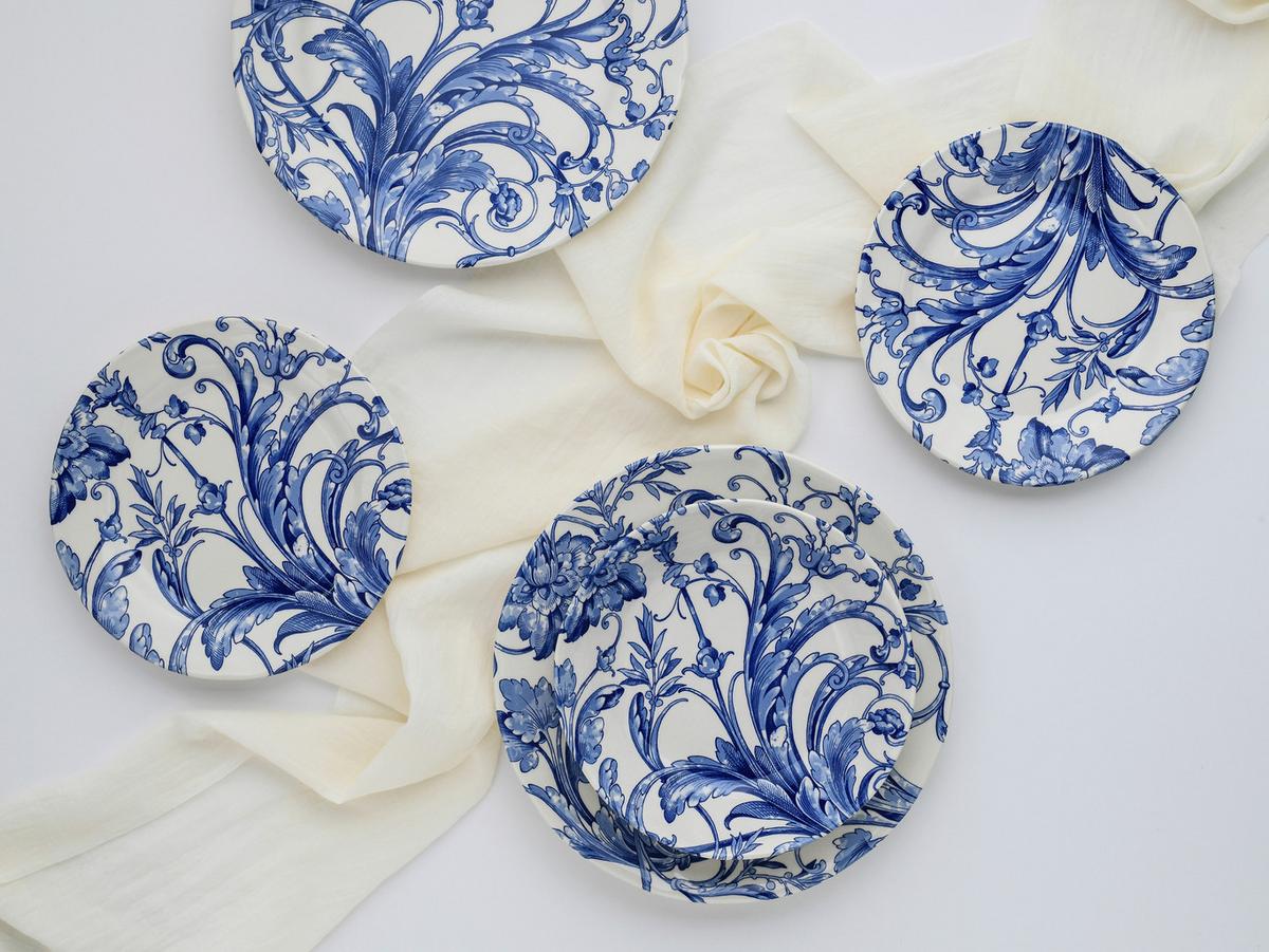 Jedilni Servis Venecia, 18-Delni - modra/bela, Basics, keramika - Creatable