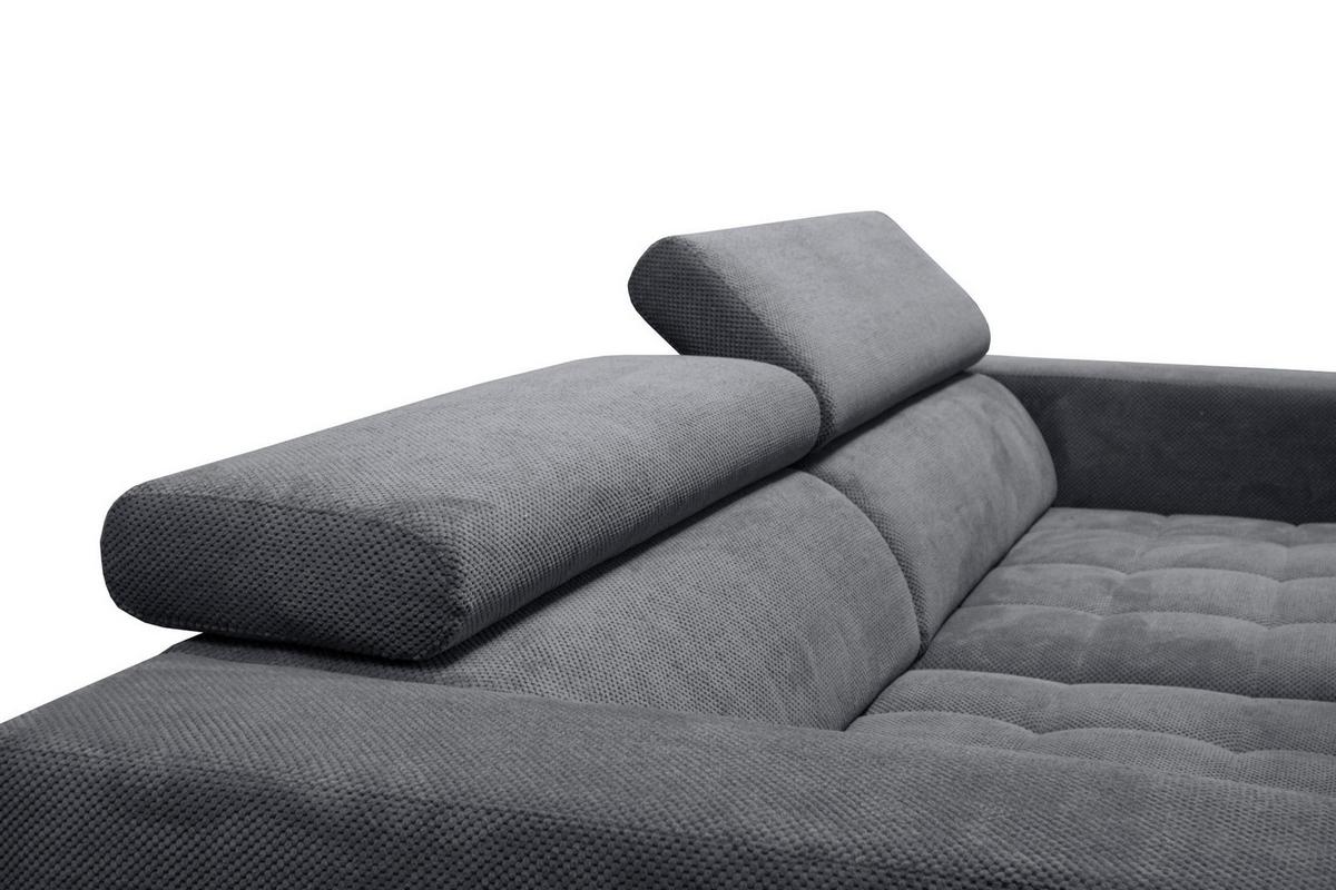 Kutna Garnitura Portland - siva/crna, Moderno, tekstil/plastika (275/78-98/197cm) - Premium Living