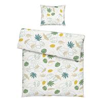Bettwäscheset Karin - Weiss/Gelb, Konventionell, Textil (160/210cm) - Premium Living