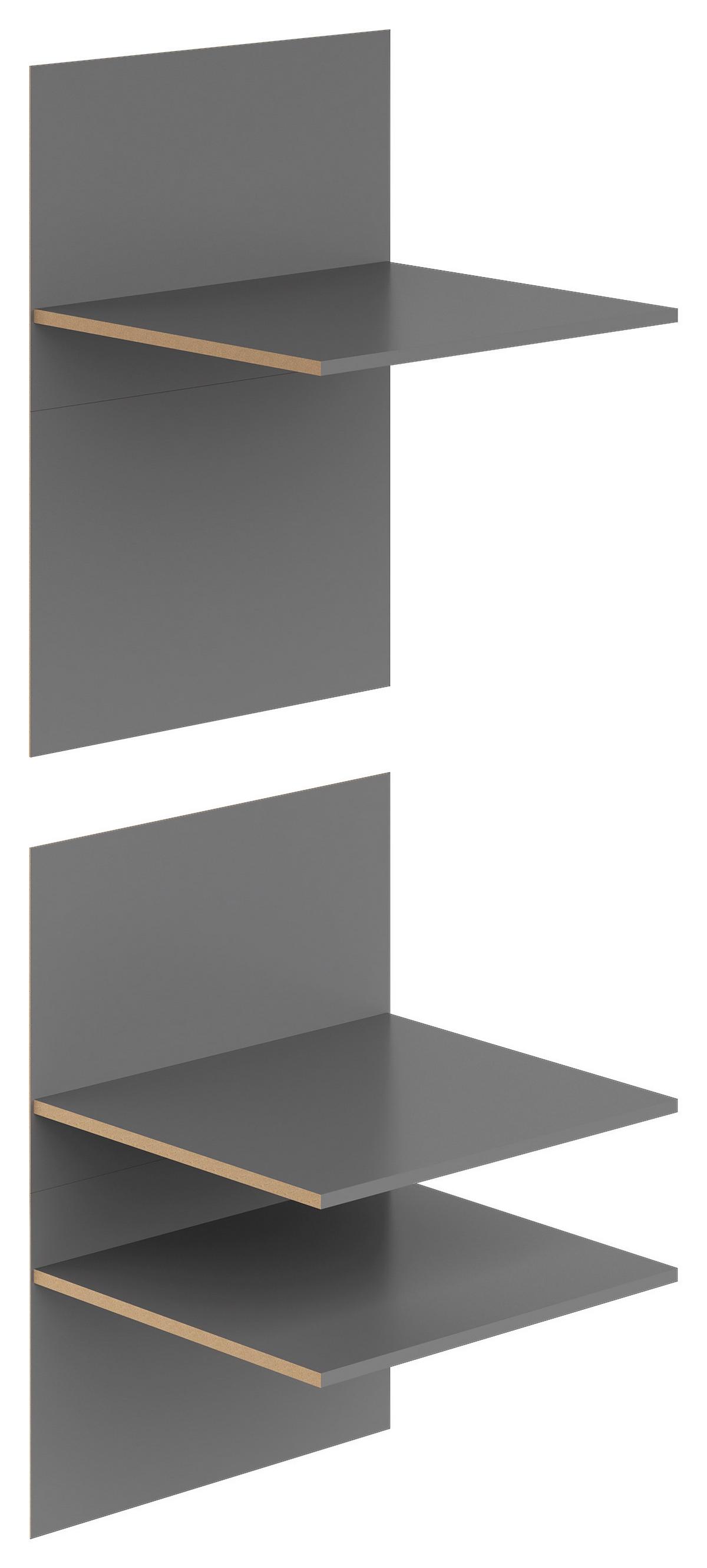 Einlegebodenset K49-POL357/49 Graphitfarben, - Graphitfarben, Basics, Holzwerkstoff (57,8/80,3/48,9cm) - Visiona