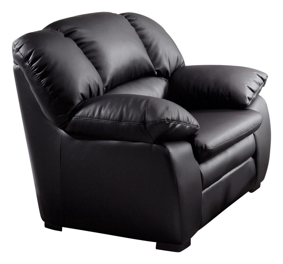 Sessel in Schwarz ´CASINO I ´ - Schwarz, KONVENTIONELL, Kunststoff/Textil (109/88/92cm) - MID.YOU