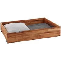 Podposteljni Zaboj Malu, Masivno - barve hrasta, Natur, les (120/68,5/21cm)