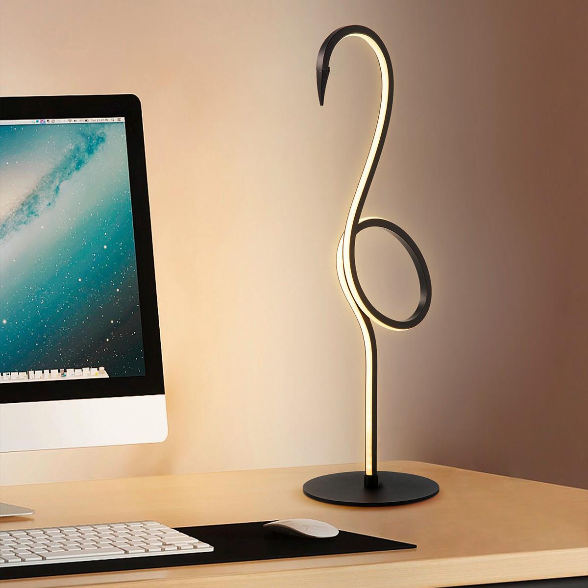 LED Asztali Lámpa Flamingo-Tl-Blk - fekete, Trend (15/50cm) - Elstead Lighting