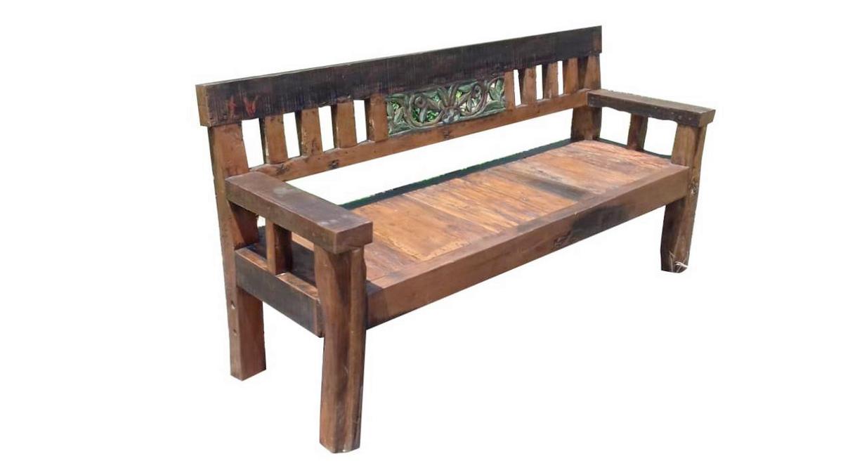 Gartenbank Sumba Teak 4-Sitzer - Dunkelbraun, Basics, Holz (180/90/54,5cm) - Gardenson